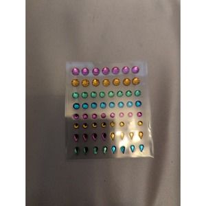 Avon Sparkling Nail Jewelry Art Rainbow Color 3 shaped 64 different Gems 6 pack